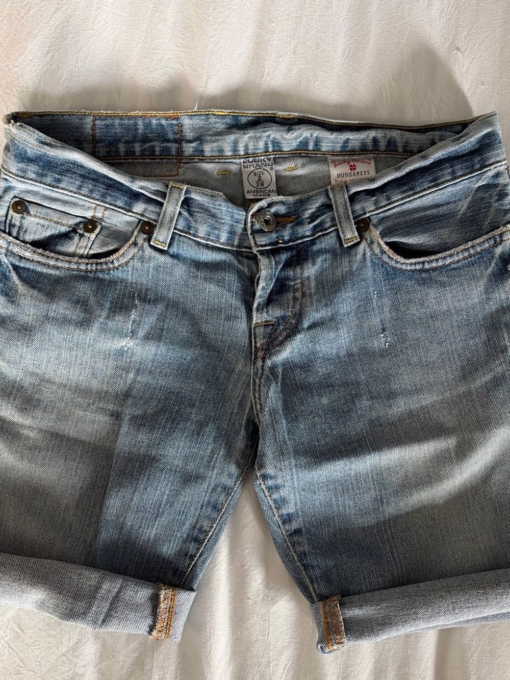 Lucky Brand Women's Boyfriend Denim Shorts in Light Blue Wash